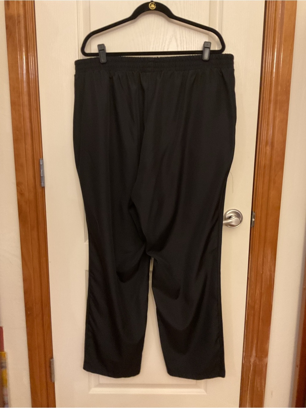 Woman Within Black Dress Pants with Bright Sheen 24W Elastic Waist - Picture 3 of 9